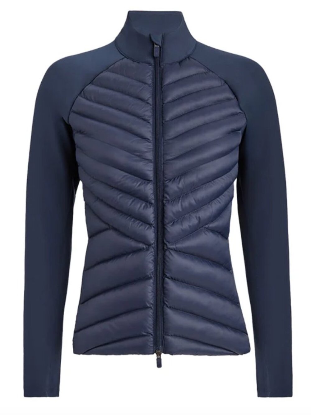 NWT G/FORE Women's Hybrid Quilted Tech Interlock Golf Jacket Navy Blue